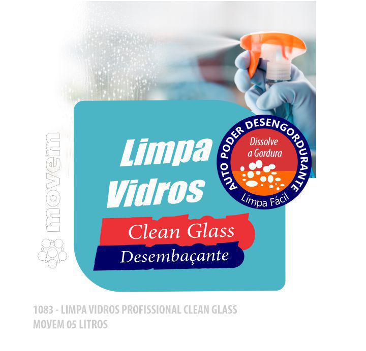 1083-PP-Q1 - Limpa Vidros Clean Glass Movem 05 Litros